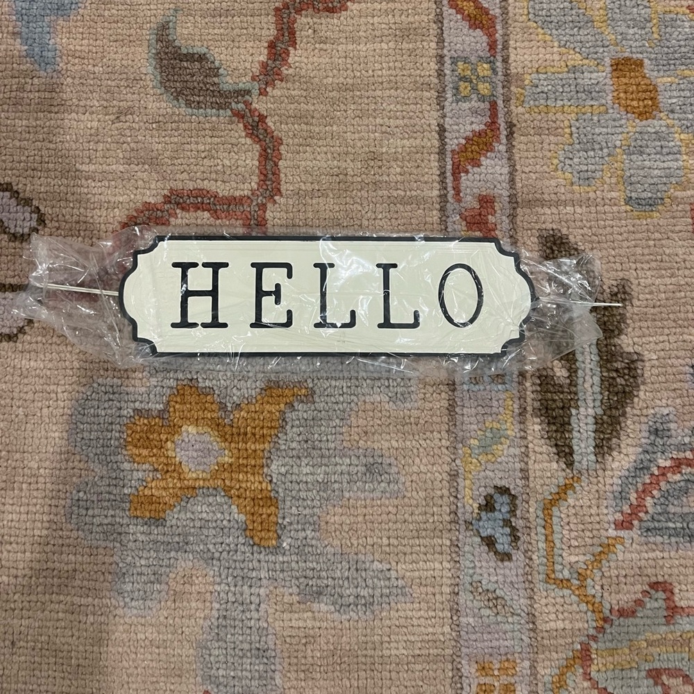 Metal Decorative Hello Sign